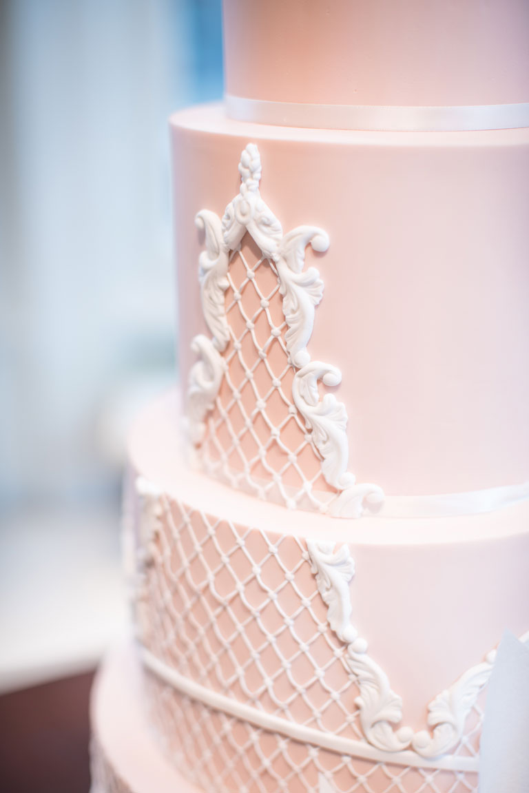 Oscar De La Renta Wedding Cake Closeup by GC Couture, Mayfair